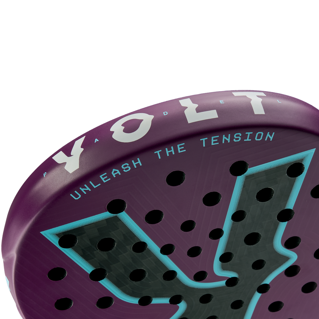 Secondary top detail of the VOLT 900 v5 padel racket, highlighting the build quality and performance-focused finish.