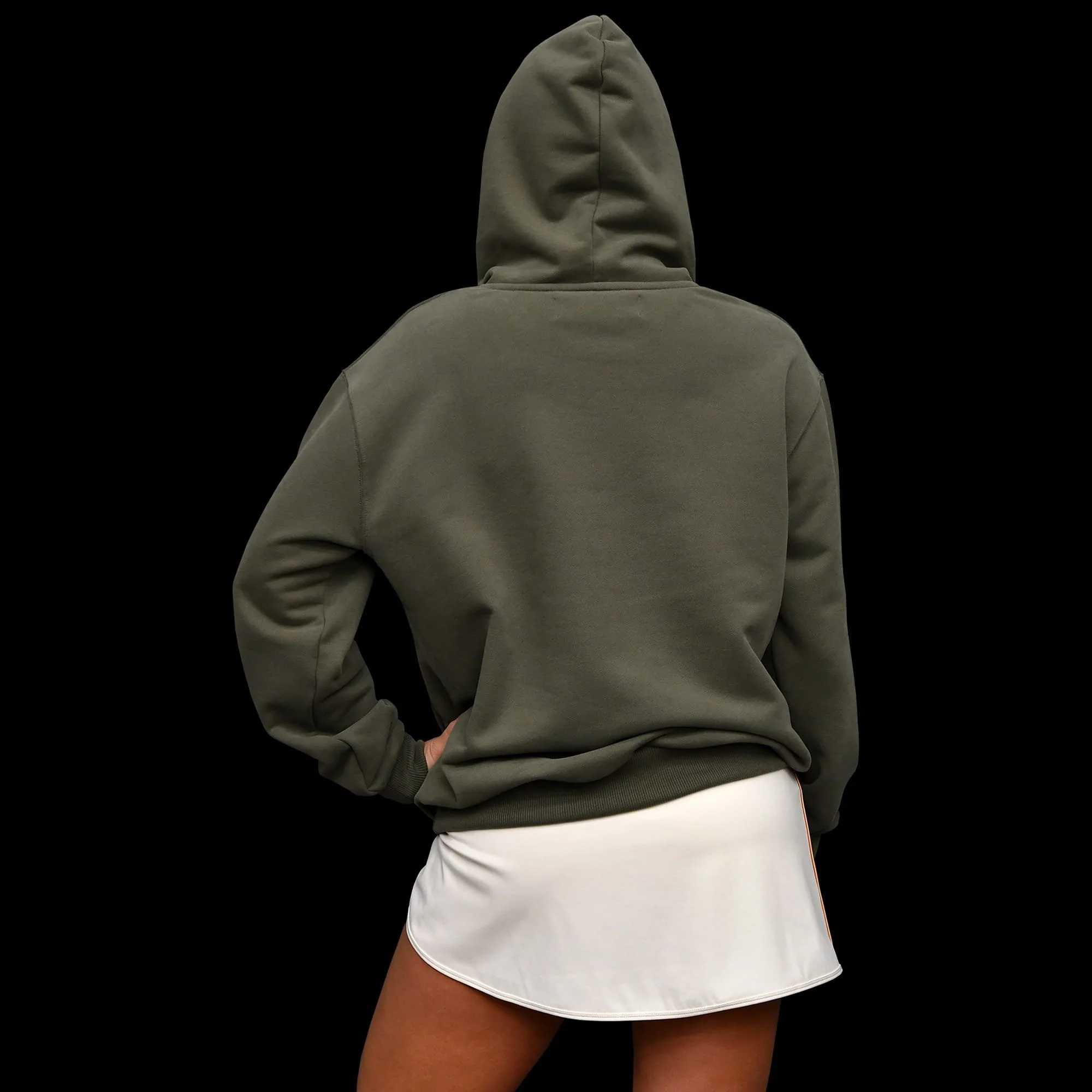 Volt Hoodie Green & Gold viewed from the back (Women)