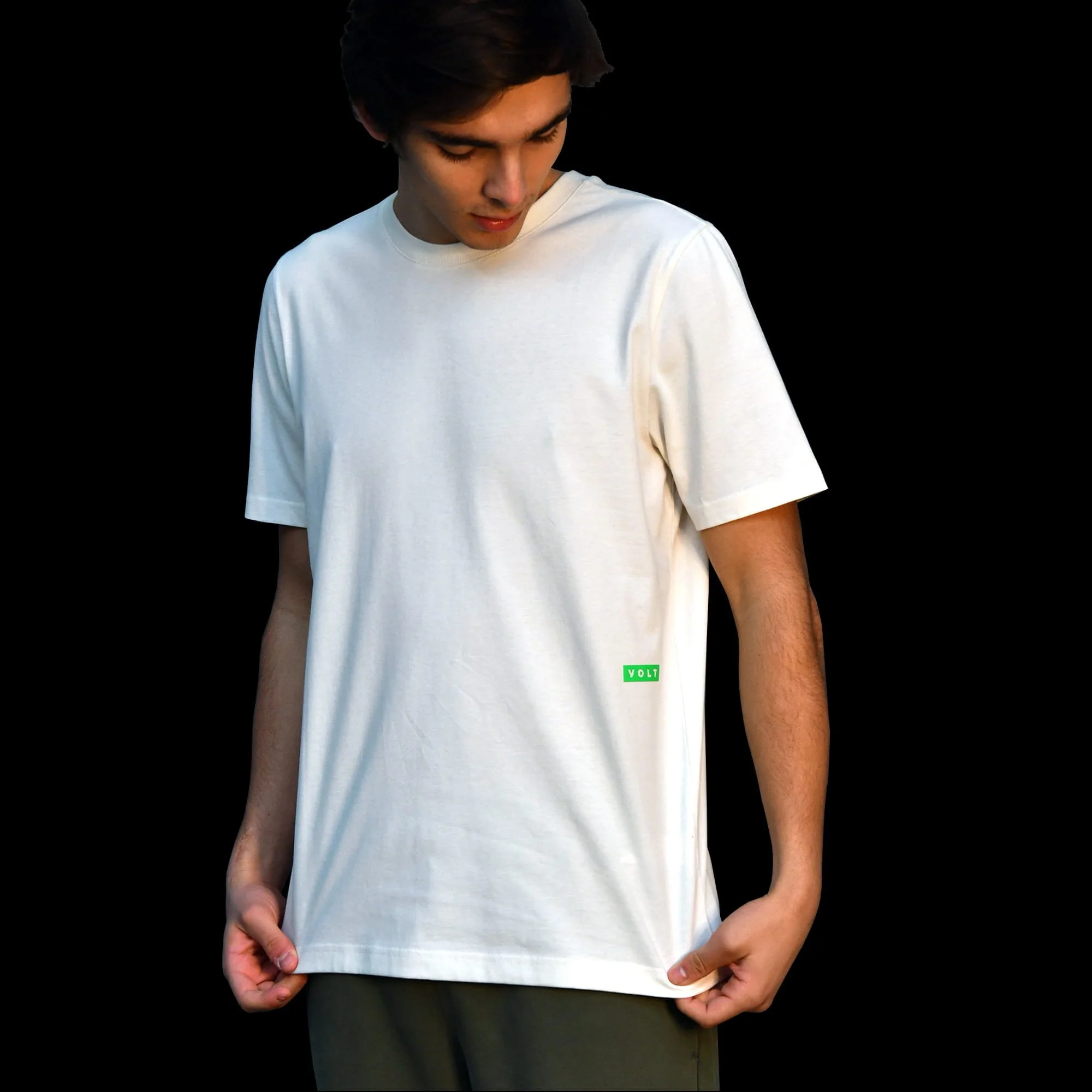 Casual T-shirt White V