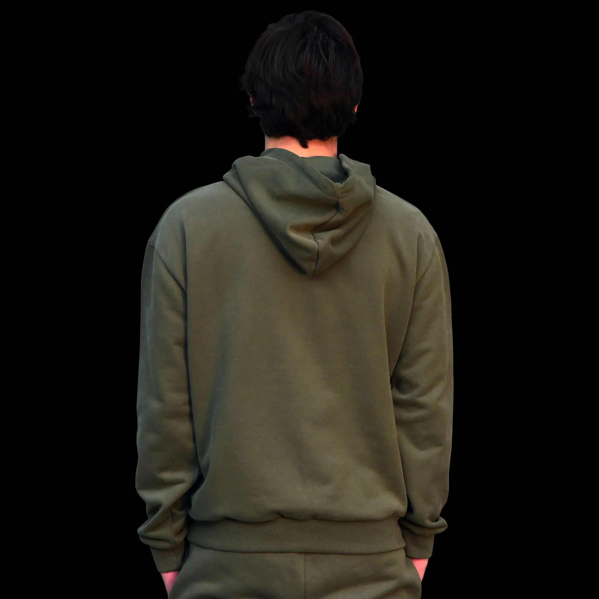 Volt Hoodie Green & Gold viewed from the back (Men)