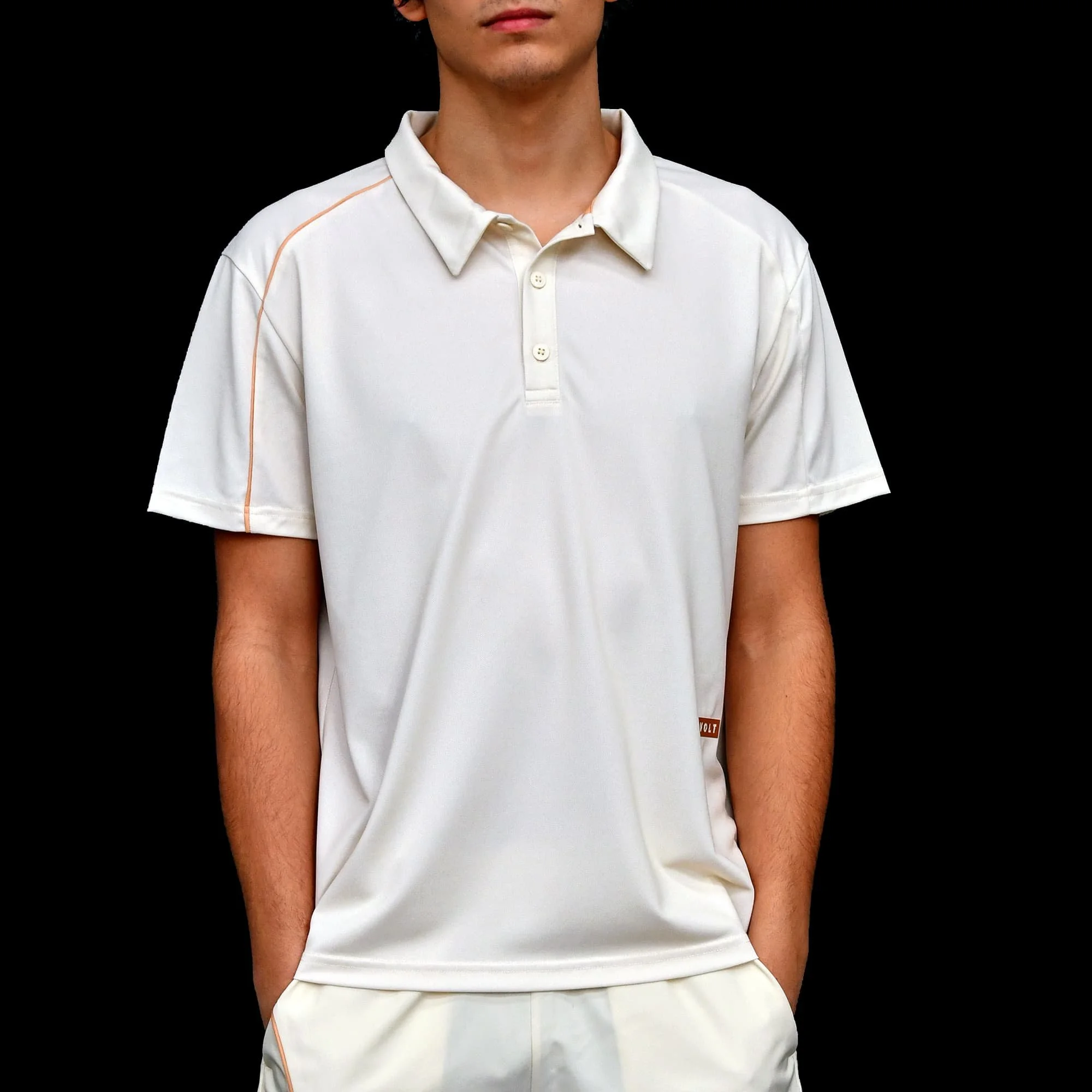 Performance Polo Beige & Gold