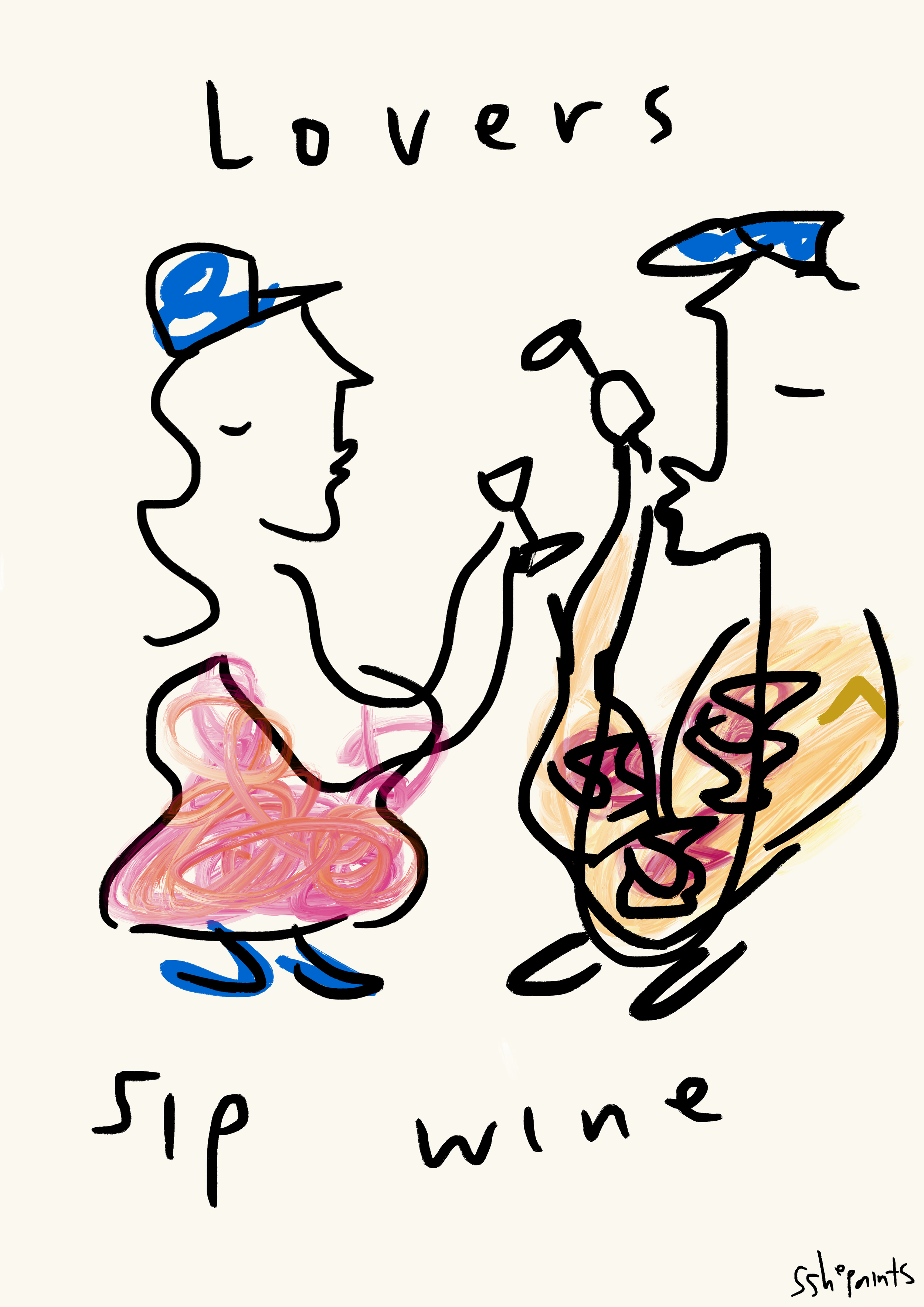 LOVERS IN CAPS