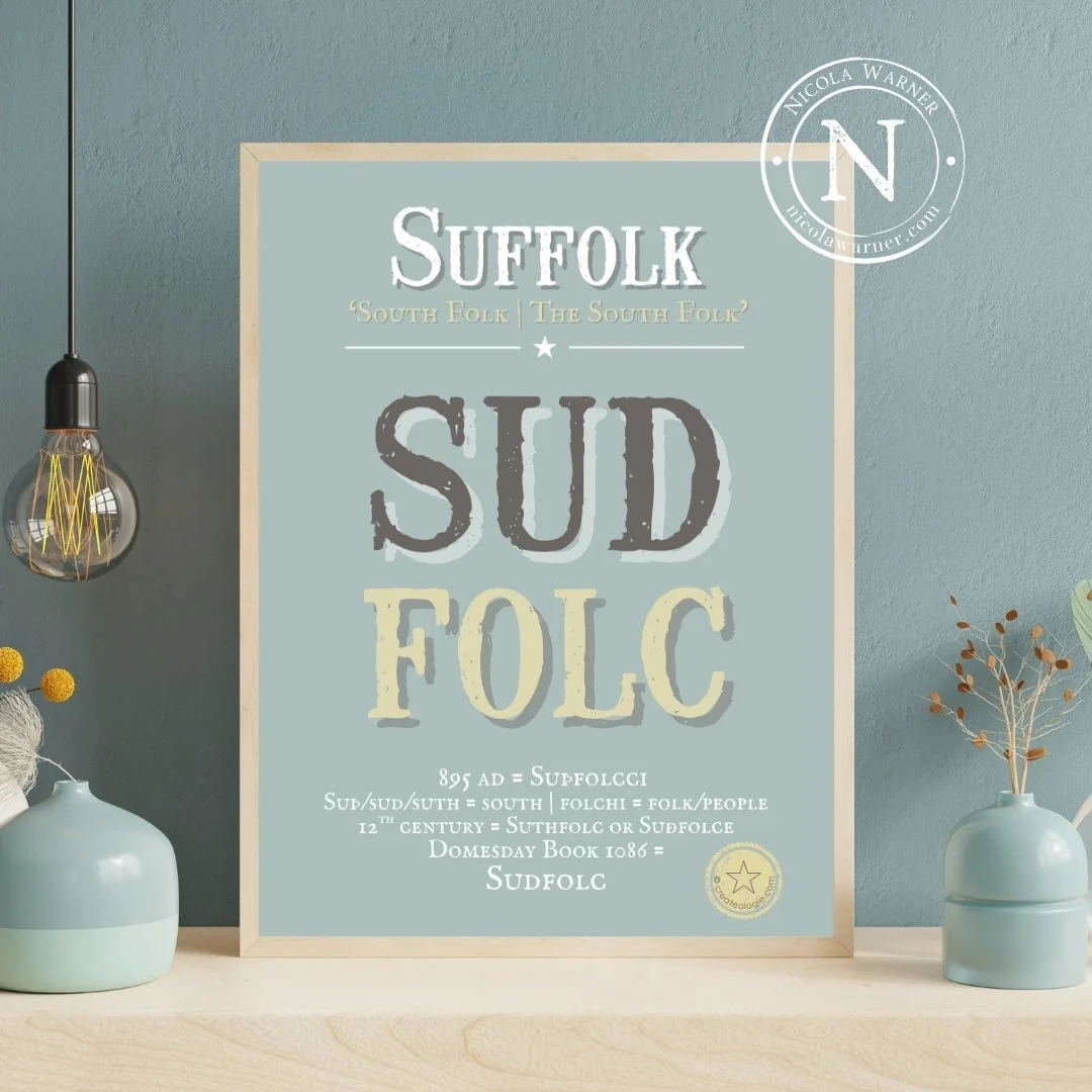 Suffolk Etymology Poster