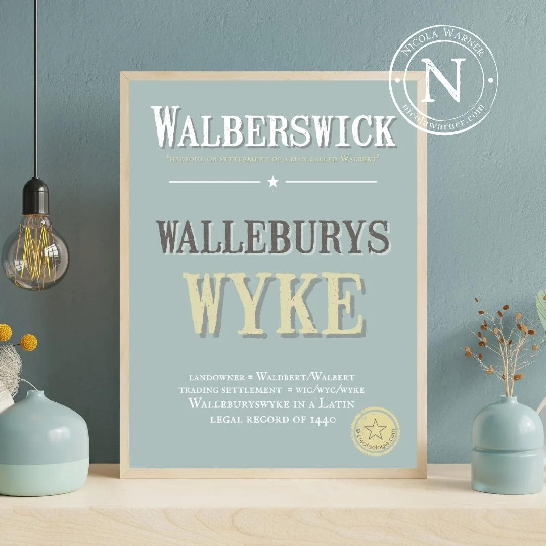Walberswick Etymology Poster