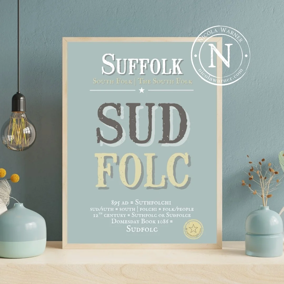 Suffolk Etymology Poster