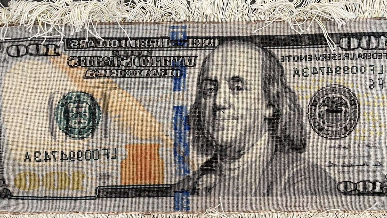 Hand-knotted Benjamin Franklin Custom Rug