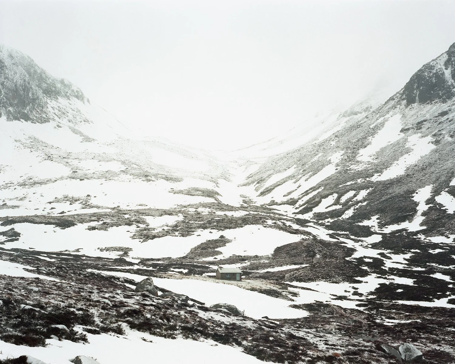 Mountain Bothy Photograph in Scotland, Nicholas J.R. White, Black Dots