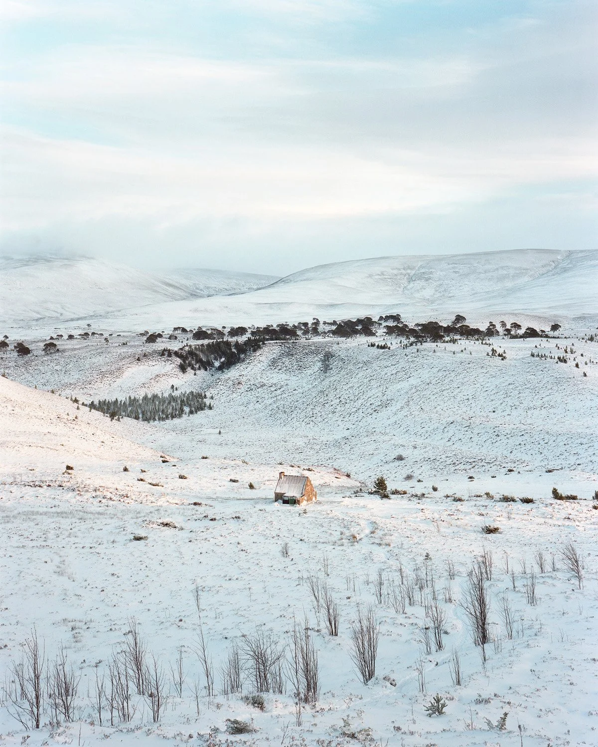 Mountain Bothy Photograph in Scotland, Nicholas J.R. White, Black Dots