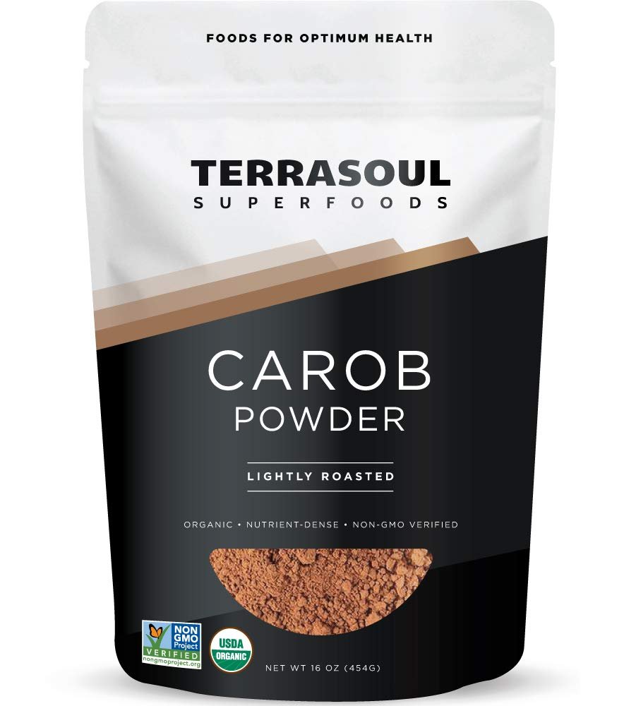 USDA organic carob powder, high fiber cacoa alternative