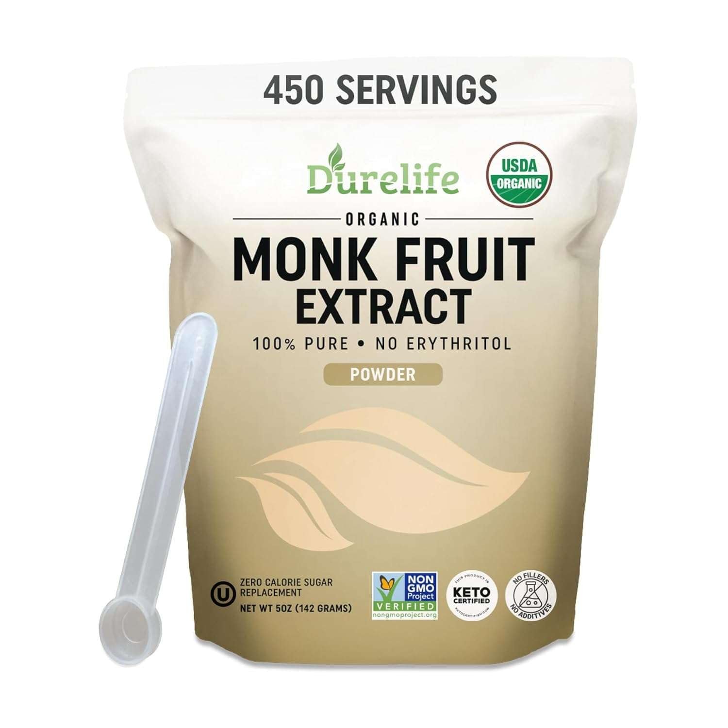 USDA Organic, 100% pure Monk Fruit extract. no erythritol