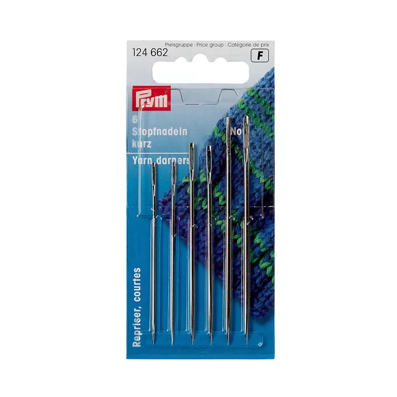 Darning needles, short, No. 5/0-1/0, assorted