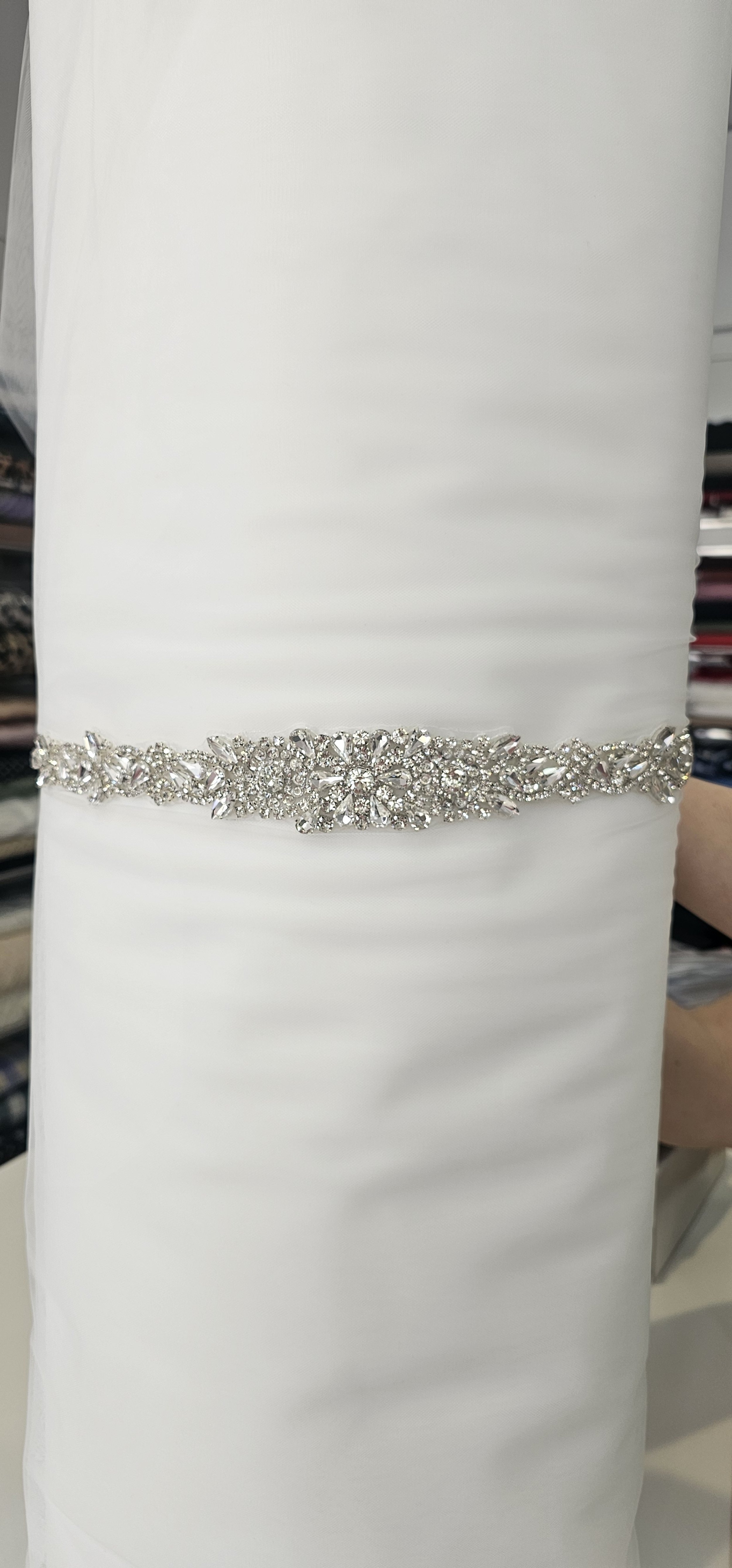 85cm rhinestone belt iron on