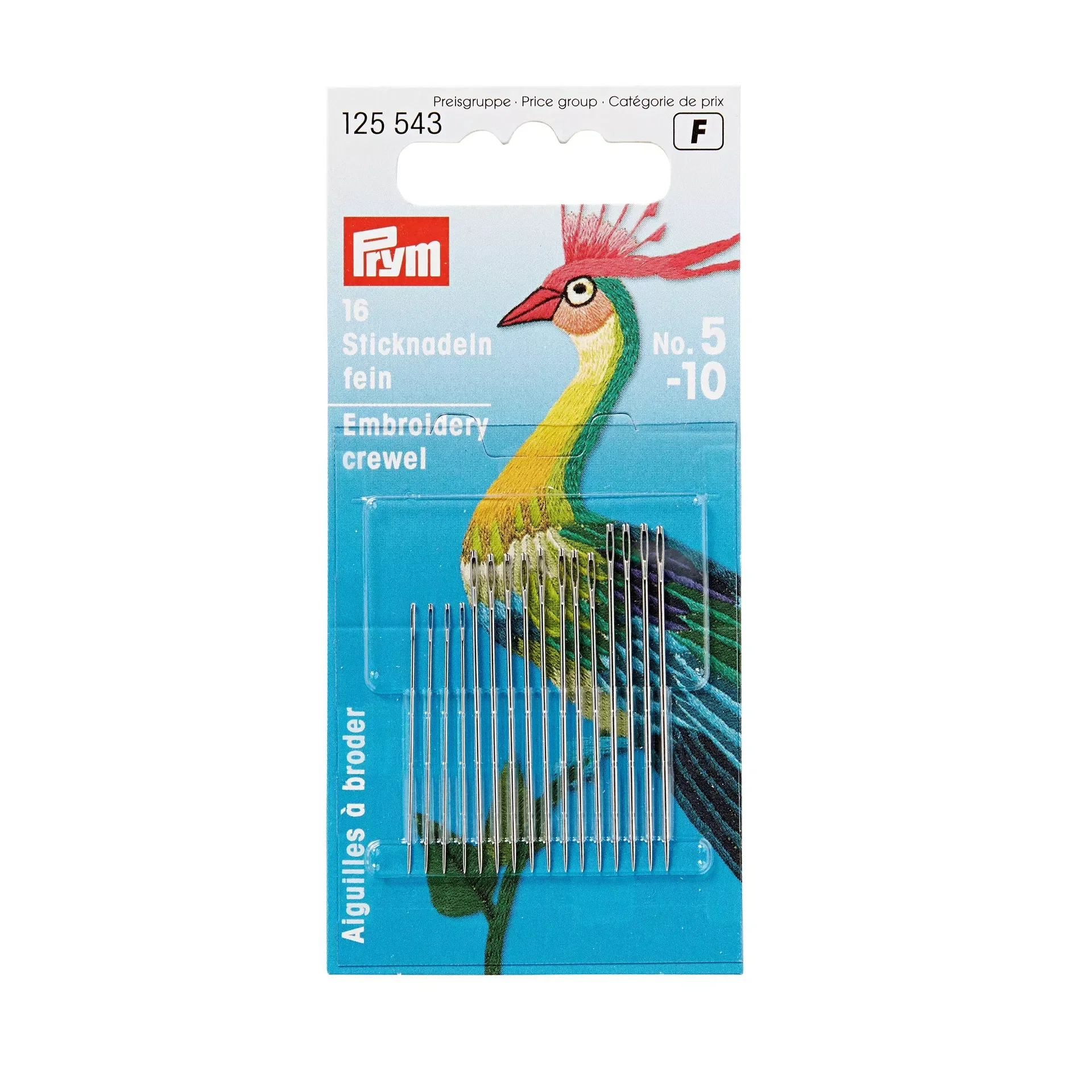 Crewel needles, No. 5-10, assorted, ref 125543