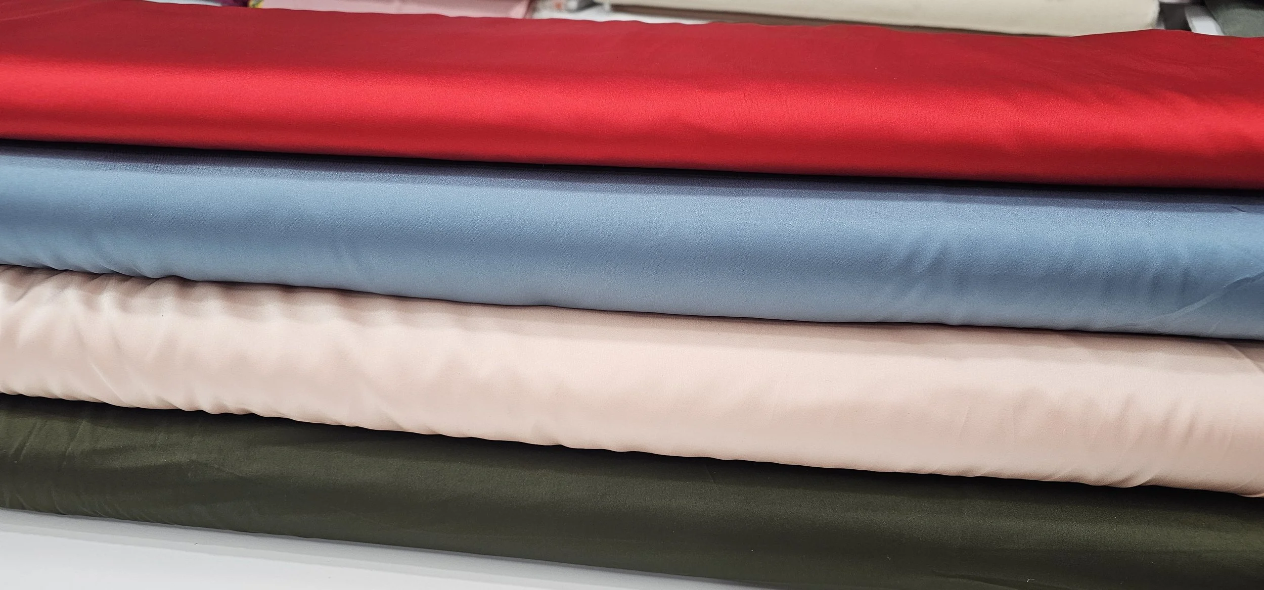 Soft silky satin polyester satin spandex, GSM 80