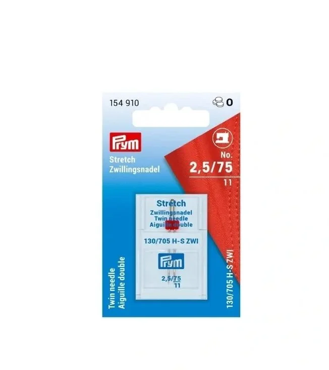 Stretch double sewing machine needles, 130/705, 75/2.5mm, ref. 154910