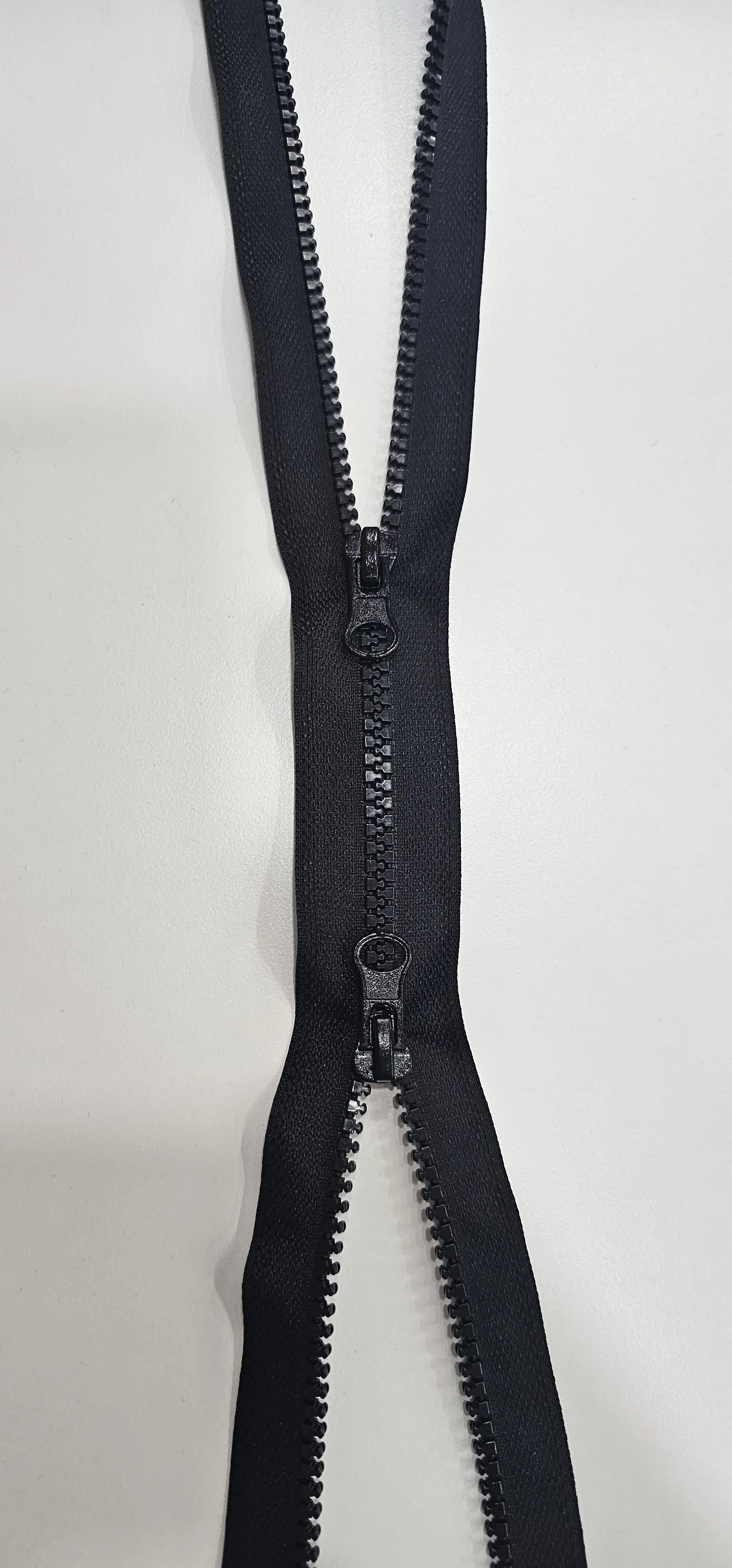 80cm black resin zip no.5 opening 2 ways