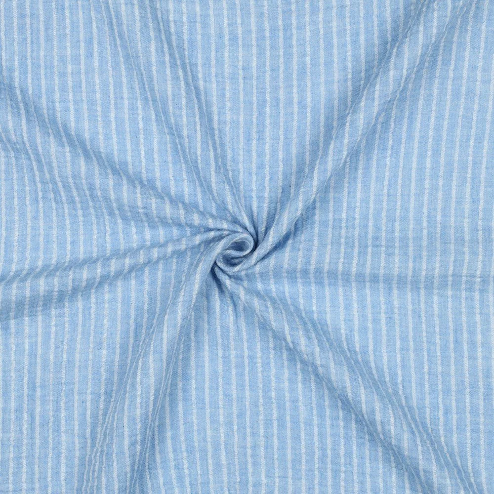 Striped double gauze fabric width 135cm