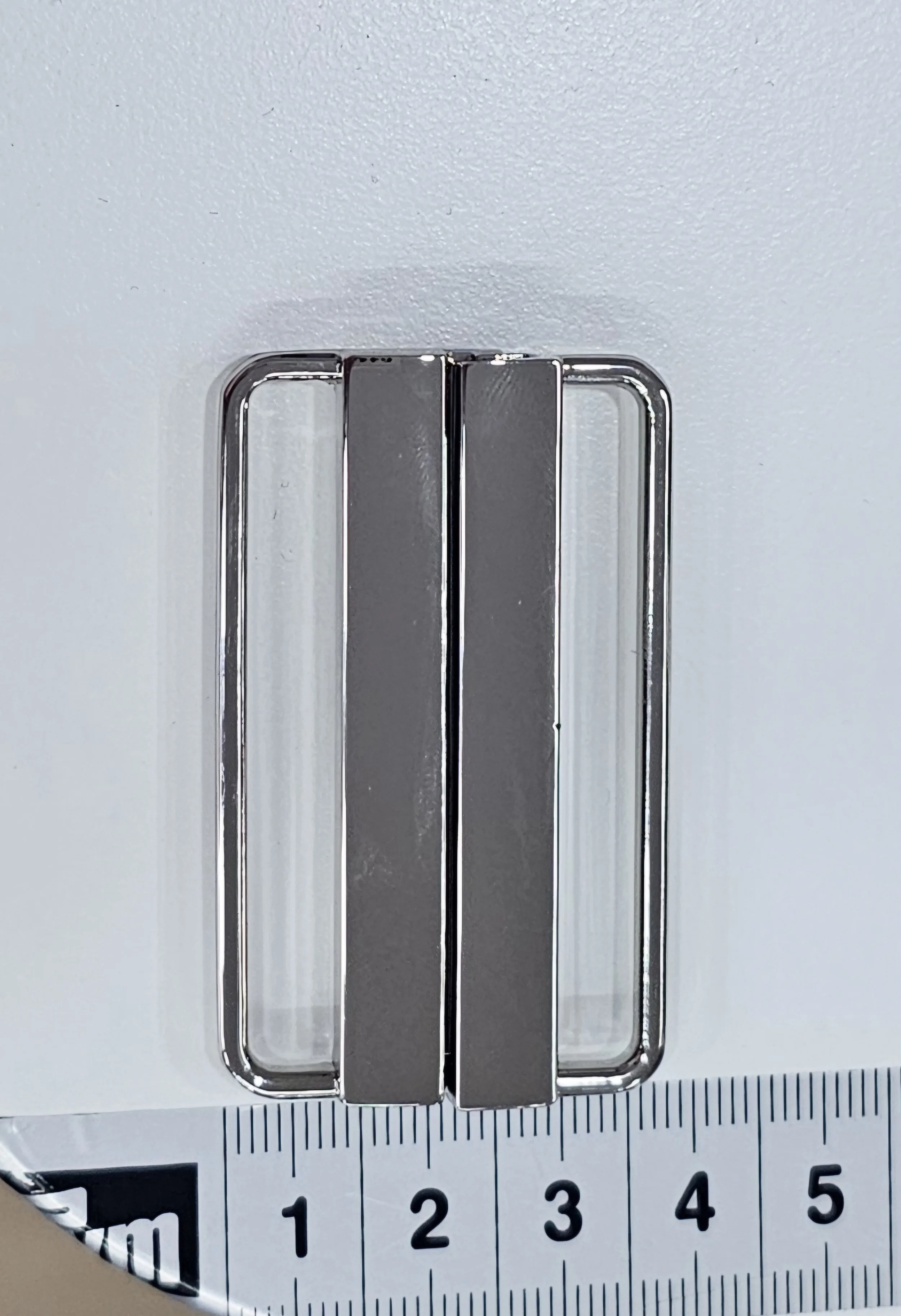 Coat belt buckle for waist ,sliding closure 5x3cm in silver