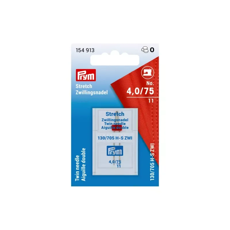 Stretch double sewing machine needles 130/705, 75/4.0mm ref. 154913