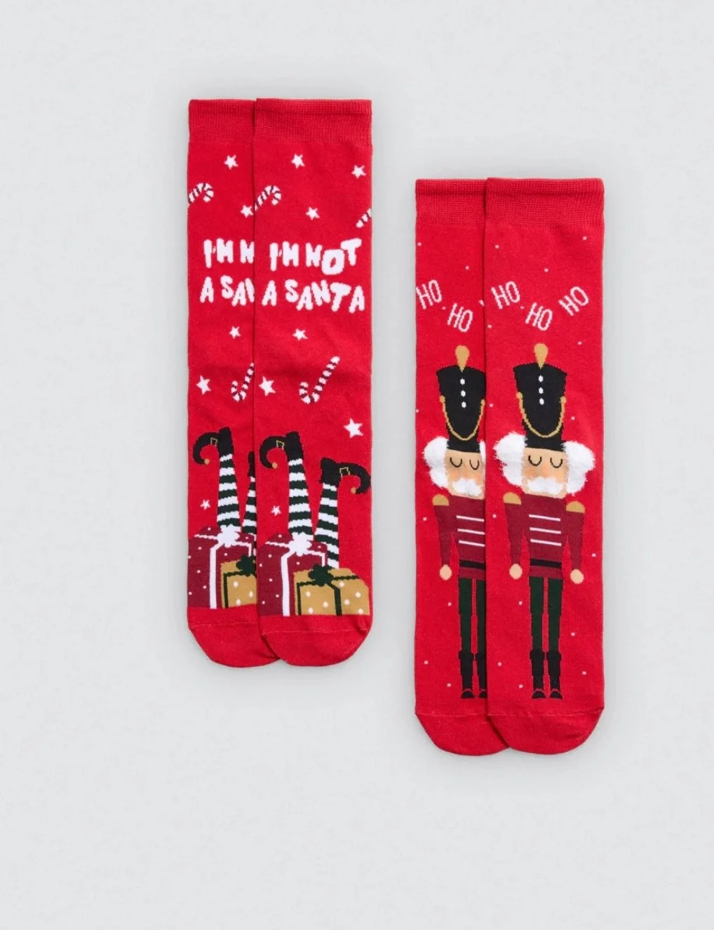 Pack of 2 Christmas socks, sale unit 1 box of 2 pairs