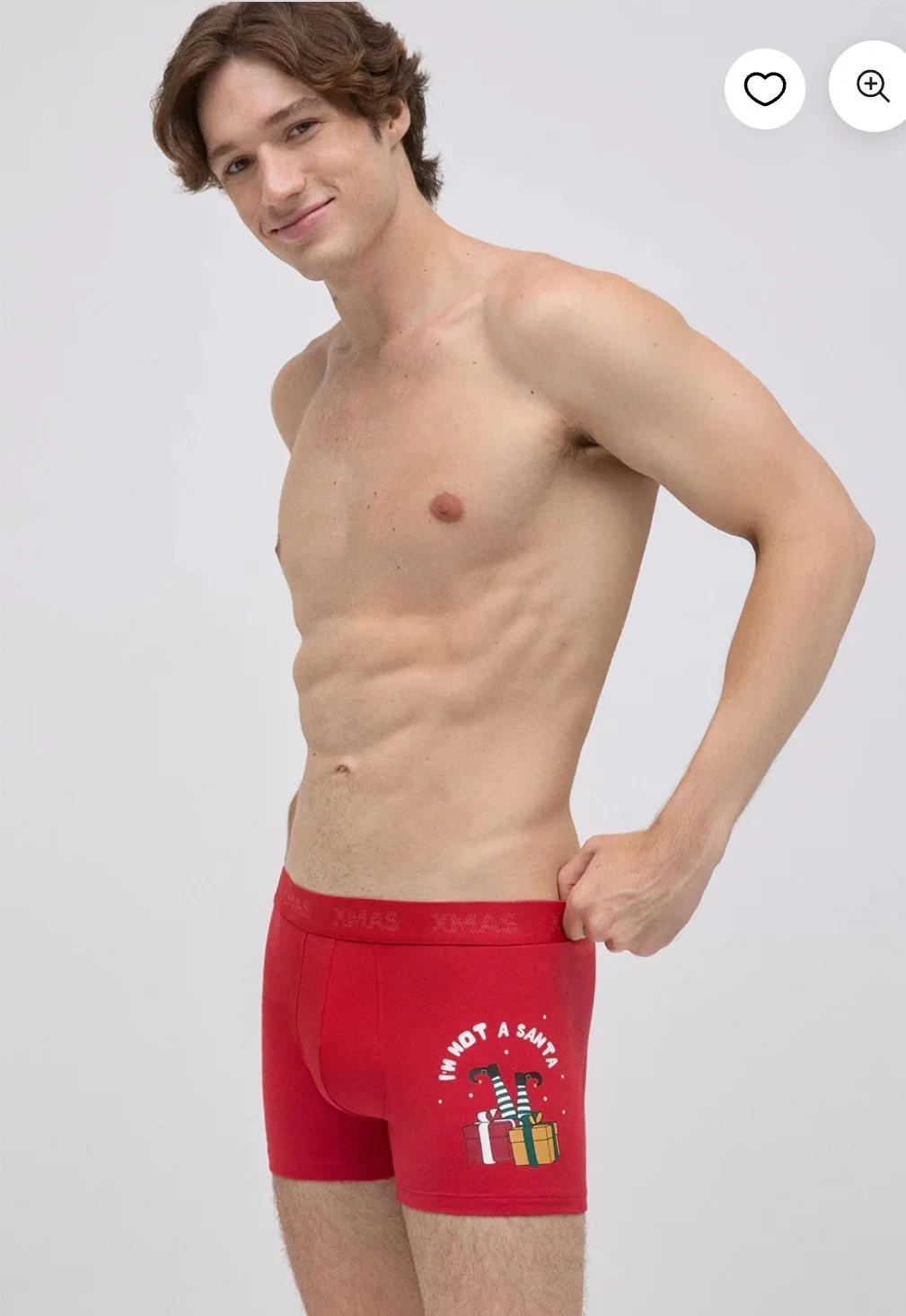 Boxer brief and socks set "I am not santa"