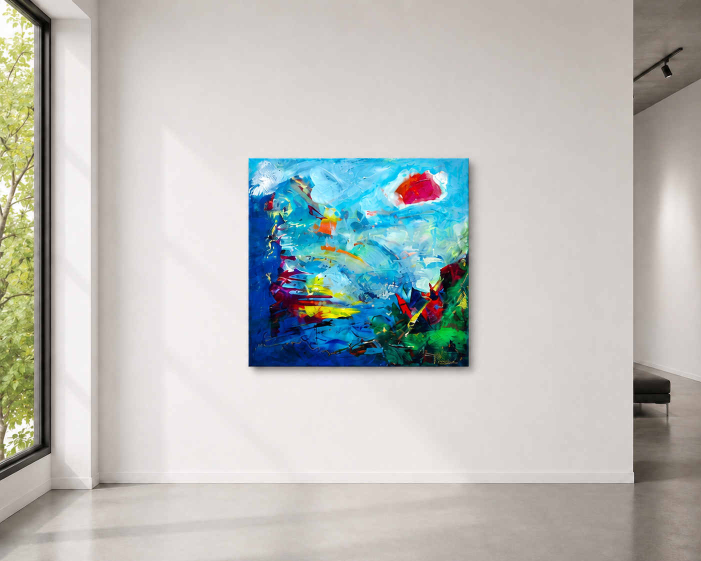 Utopia 2 wish i was here acrylics on canvas 30x30cm petra paloma abstract art