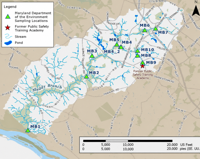 Newly Released MDE Data Reveal Much Broader  PFAS Contamination in Muddy Branch Than Initially Reported