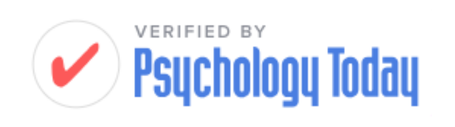 Verified badge with red check mark and the text 'Psychology Today' in blue.