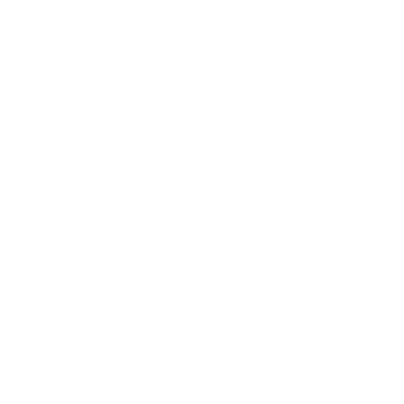 White abstract geometric shape logo on green background.