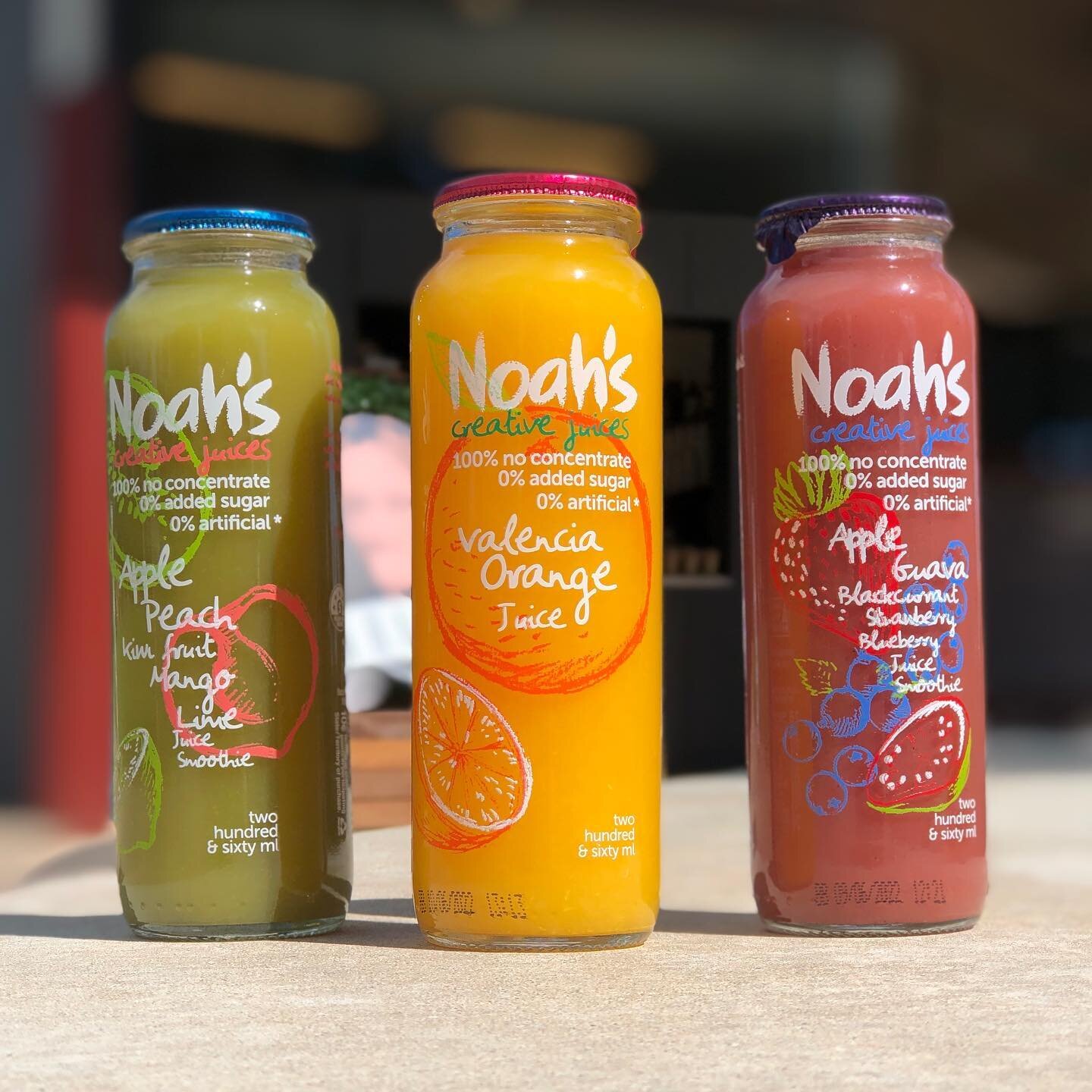 Looking for concentrate and artificial free juice with no added sugar?

We Noah guy. 🍏🍊🍓