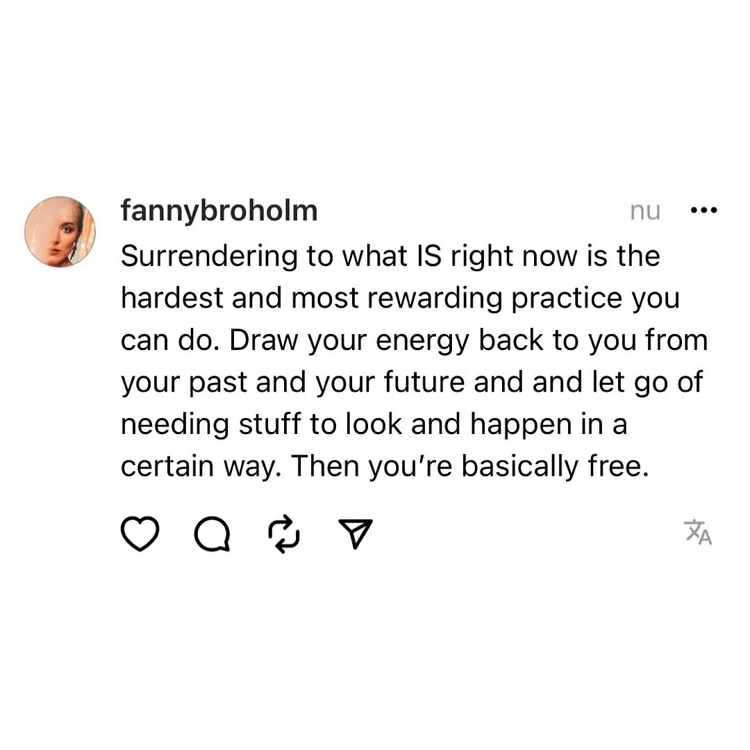 Picture the part of your life where you&rsquo;re struggling the most - at work, in bed or with your family 👇🏻

Chances are high that this area of your life is also where you have the hardest time releasing control and where you need to surrender th