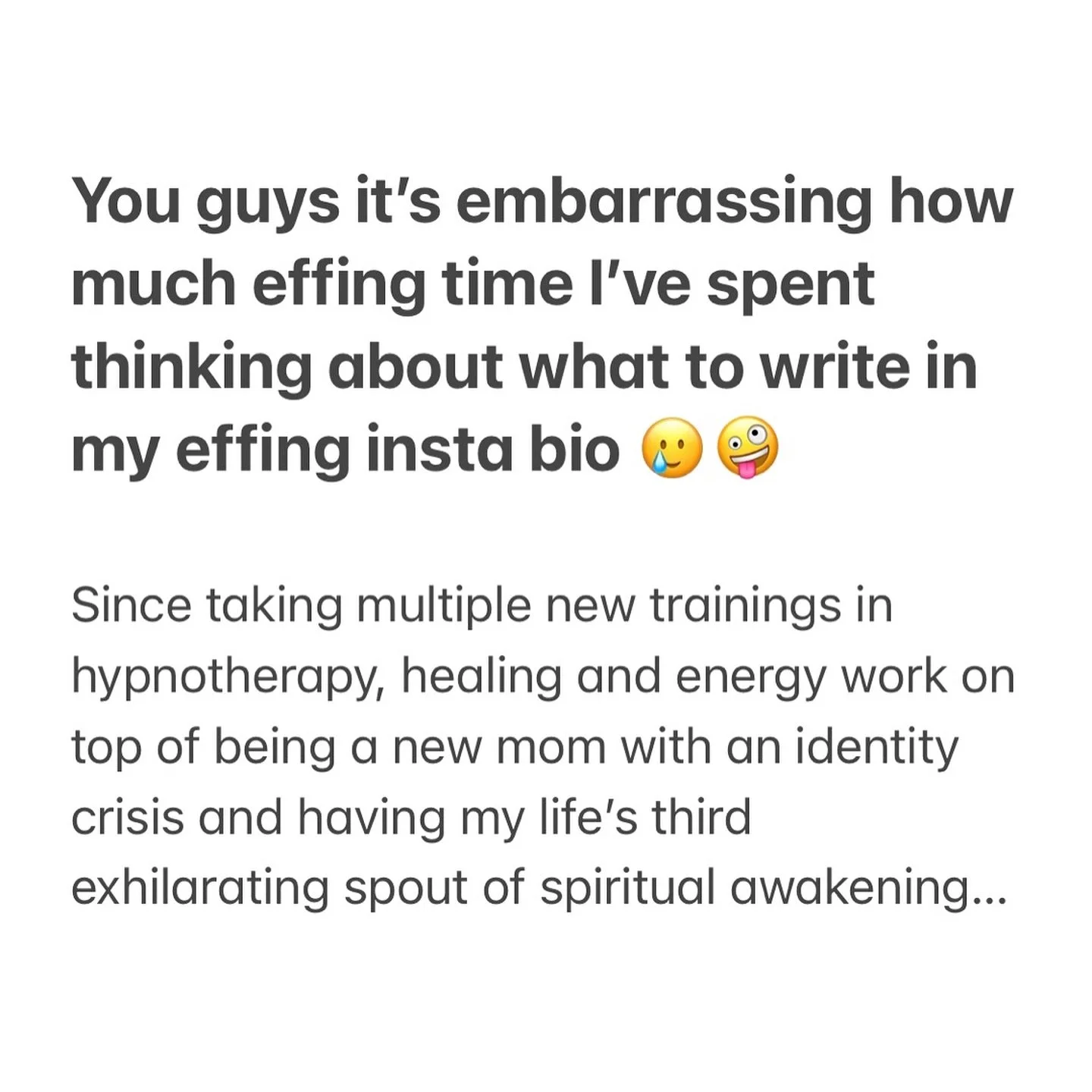 Check out my new bio 😂🙃🤪🫠

Like it matters&hellip; omg!