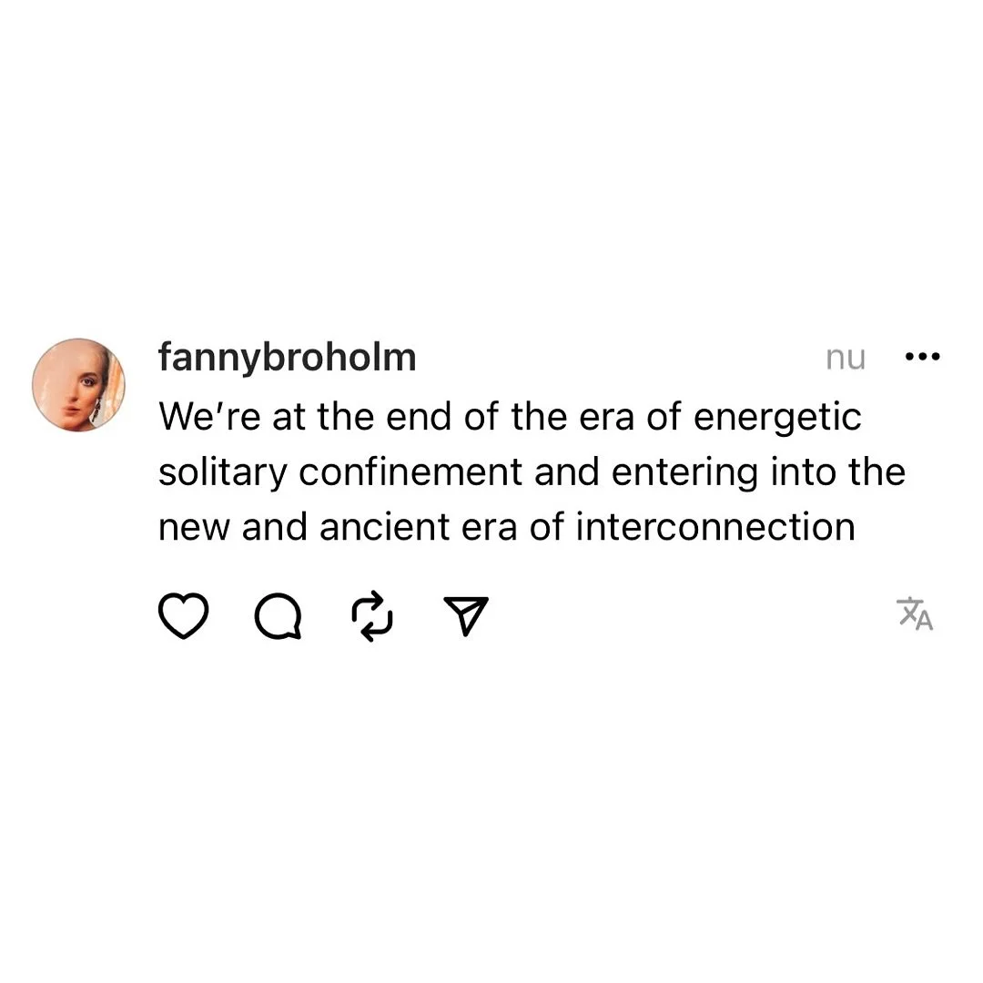 Do you feel it too? 👇🏻

The story of humans as separate from each other, from nature and from spirit is rapidly changing into a new and ancient story of interbeing ✨

From the era of suppressive masculine energy we&rsquo;re seeing masculine and fem