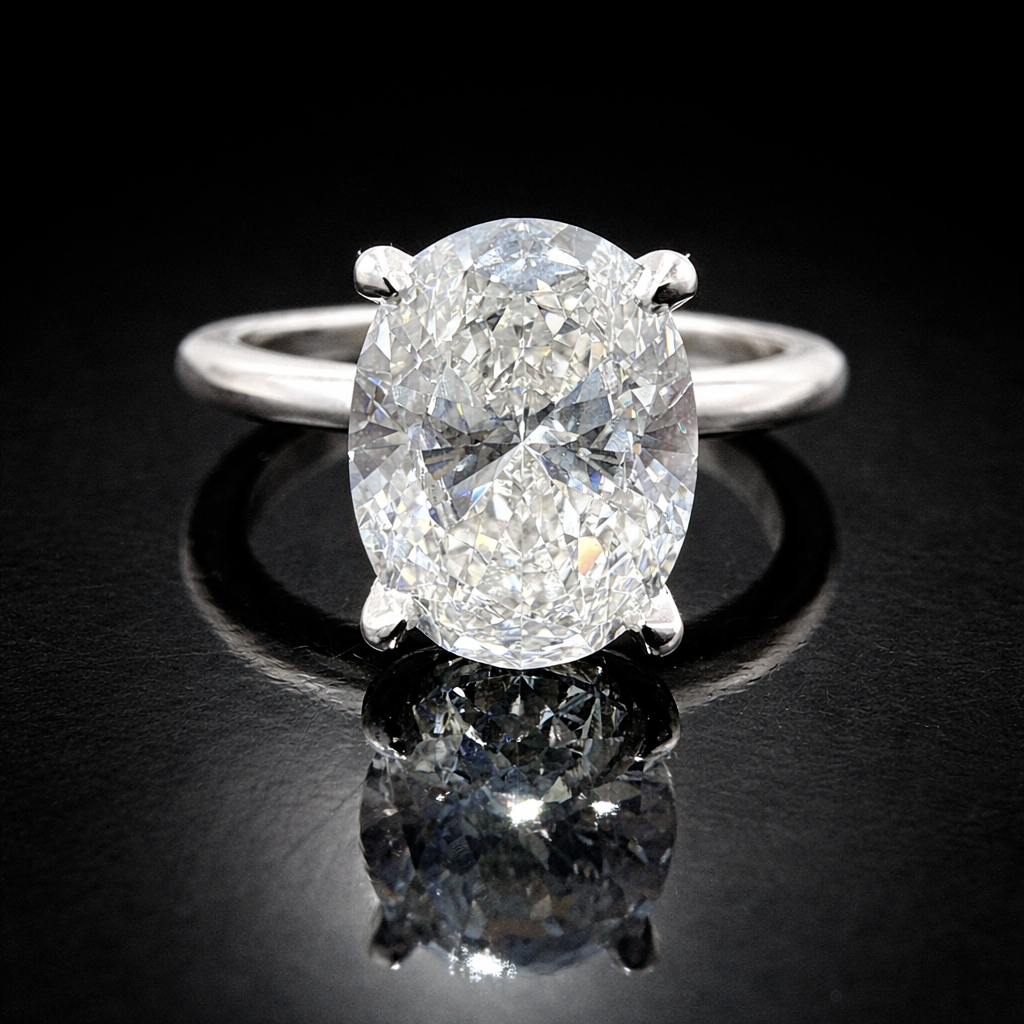 Sparkling elegance of an oval diamond.png