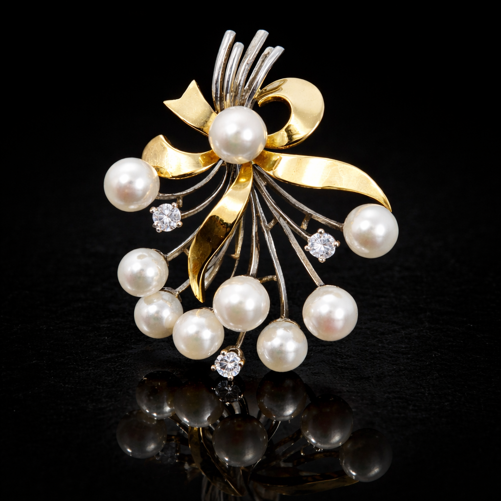 Elegant pearl and diamond brooch.png