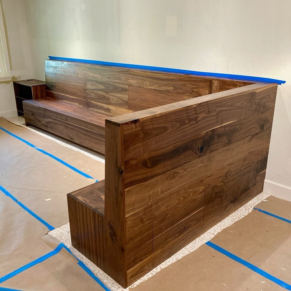 I just put the final coat of finish on a custom bench I&rsquo;ve worked on for the last several weeks. I don&rsquo;t work on this scale very often, but @eridel_construction_design has been an awesome partner.

The bench will receive upholstery on the