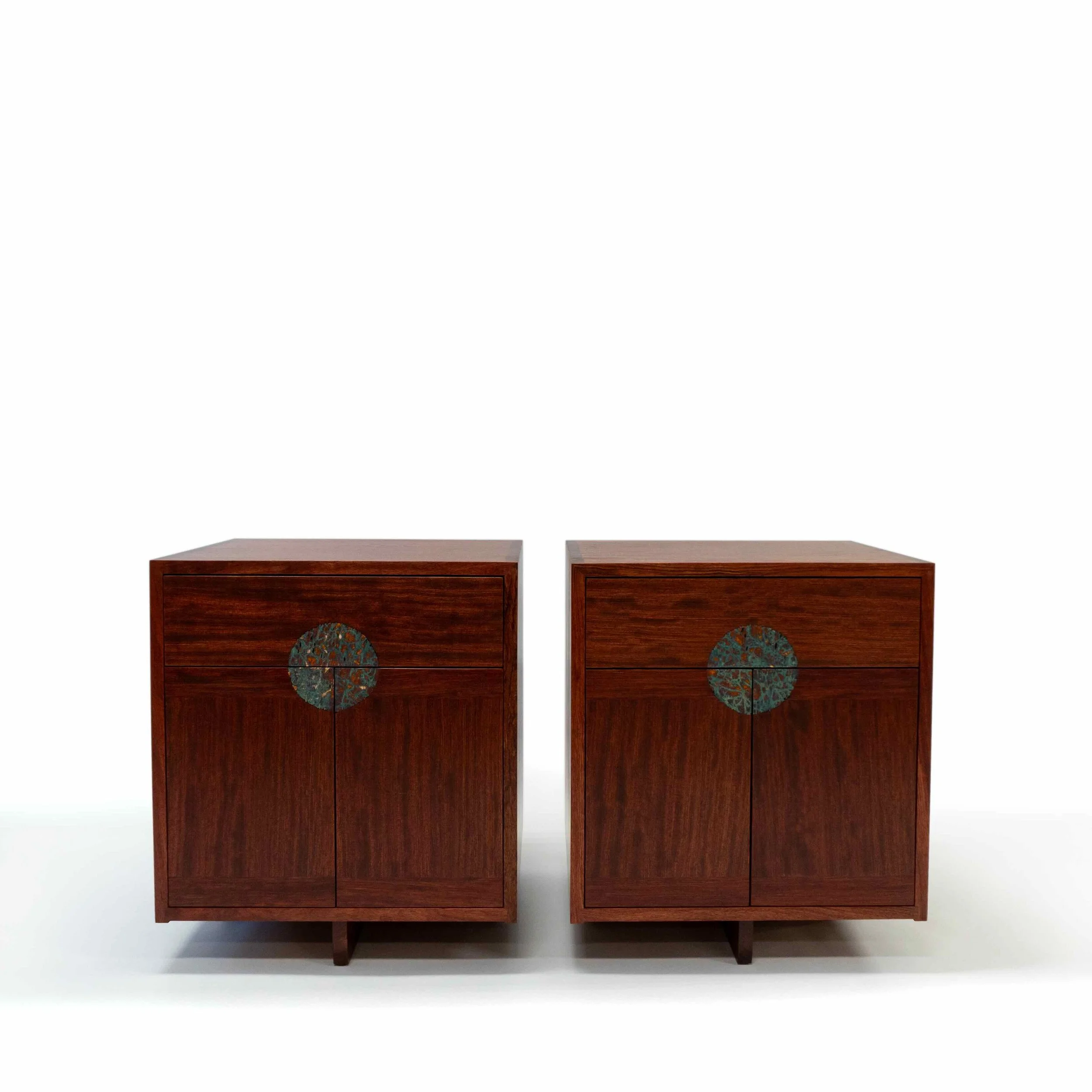 Dorian Side Table pair in figured bubinga
