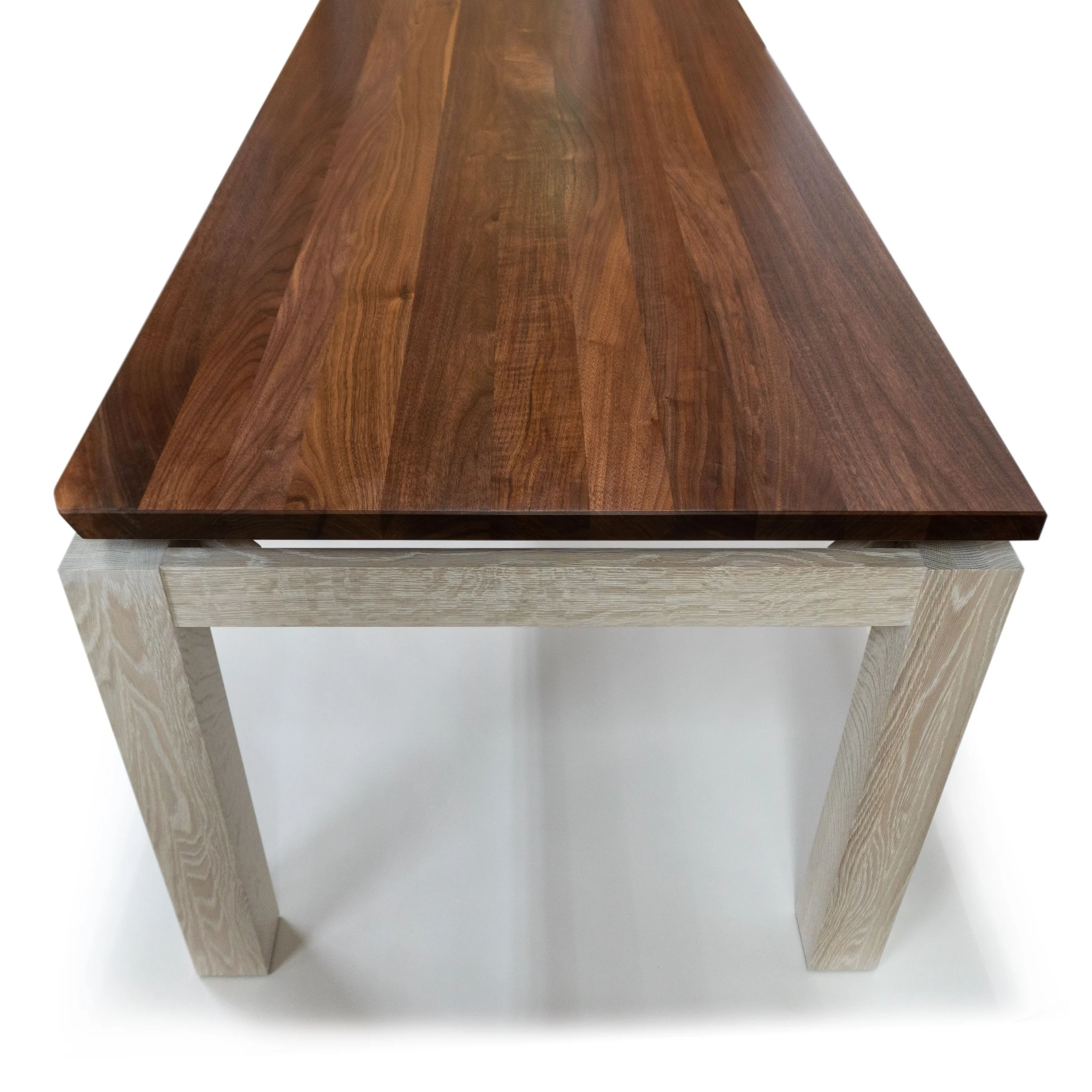 Trajan Table end in walnut and white oak