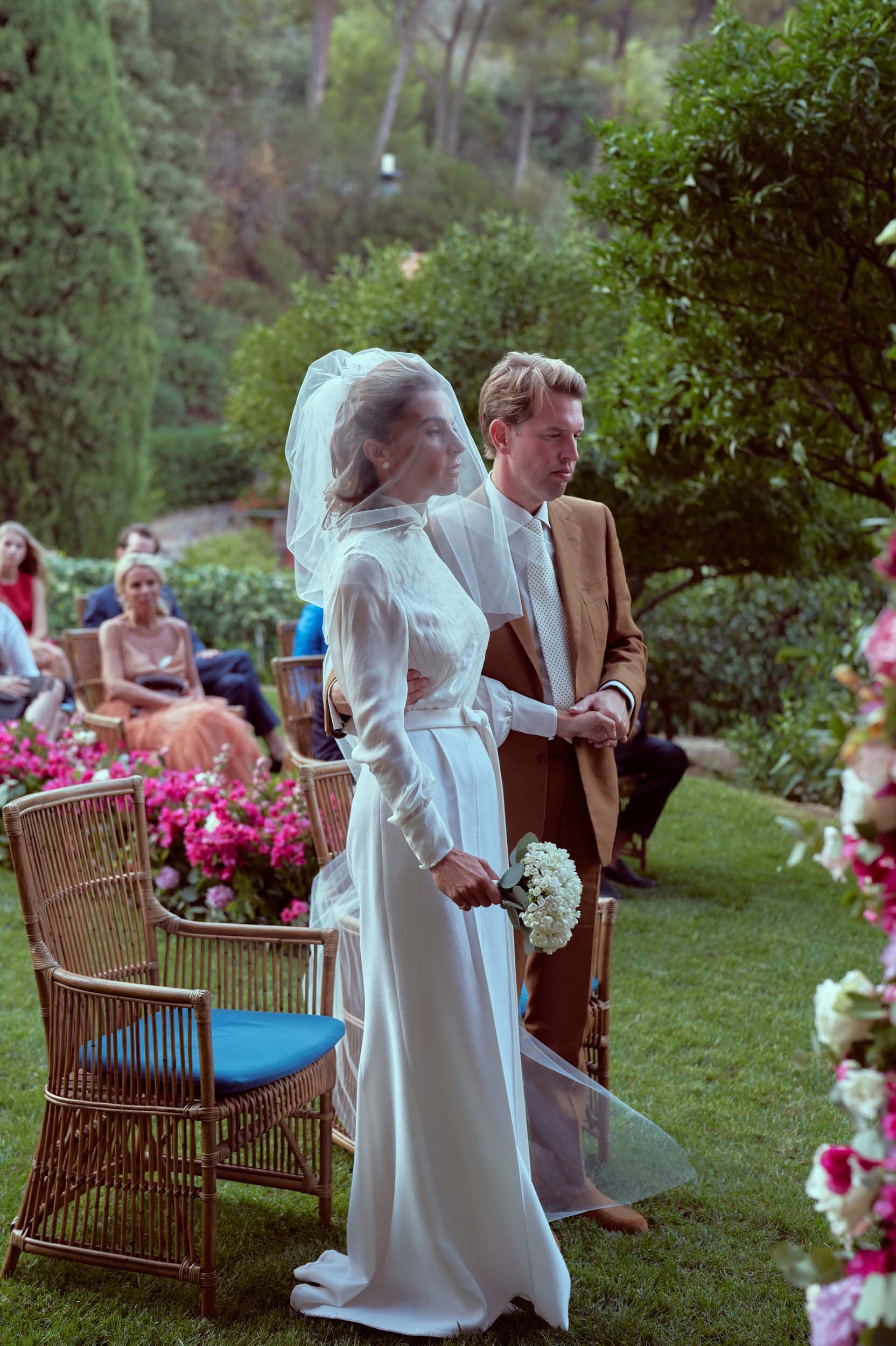 bride and groom during the ceremony.