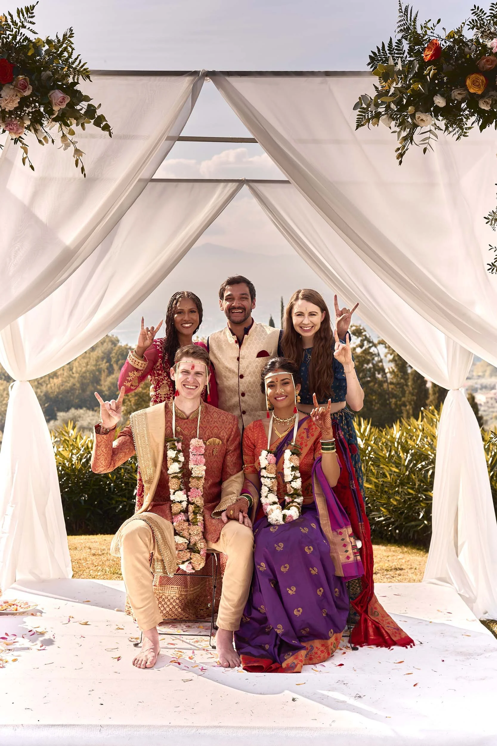 Group portrait at the end of the ceremony