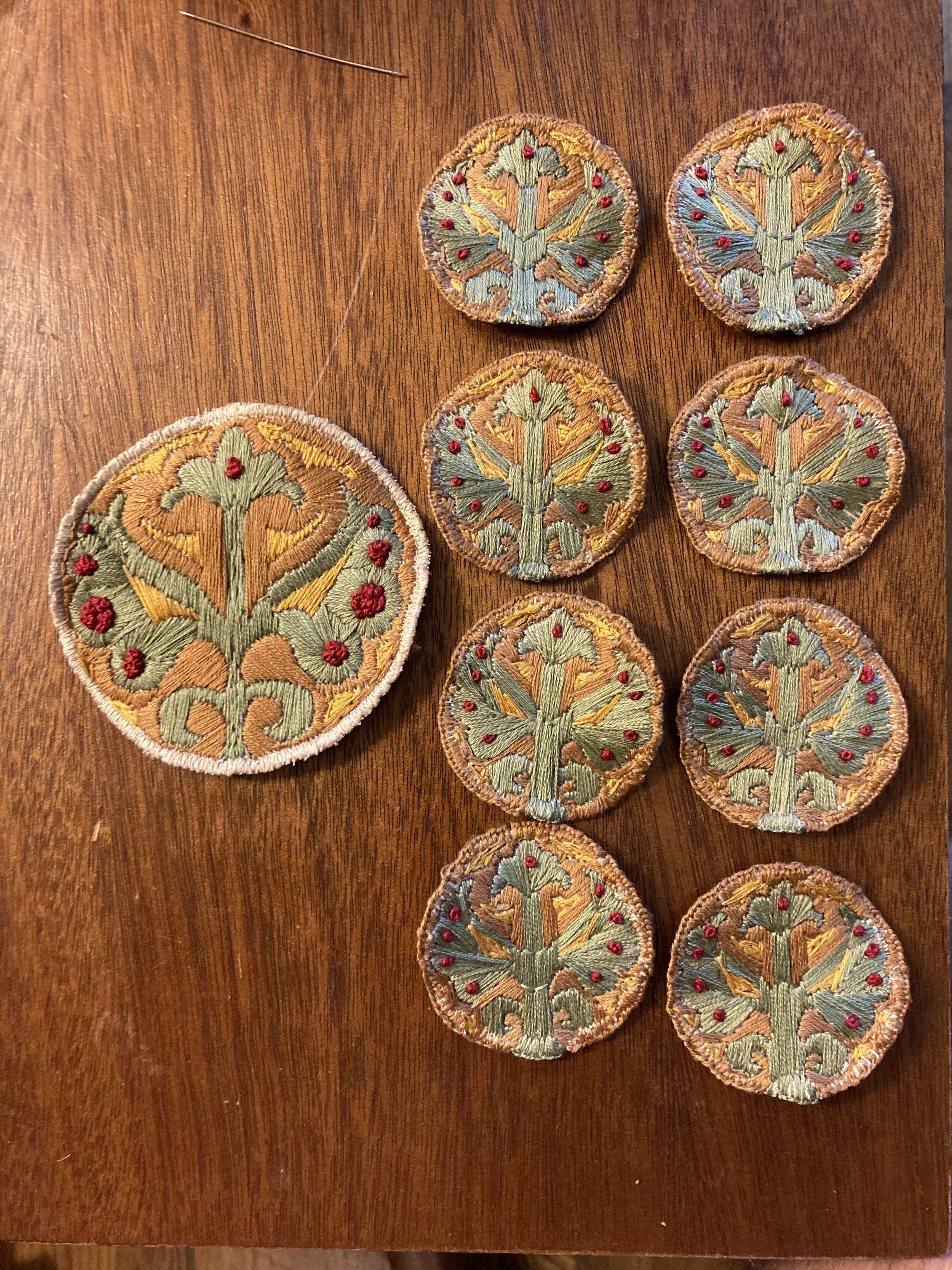 embroidered patches for bridal headpiece