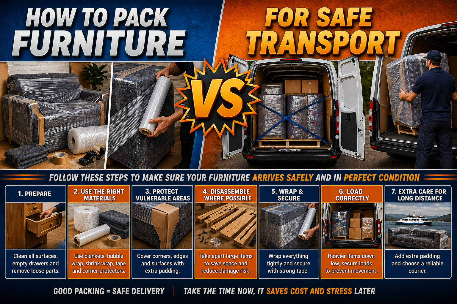 How to Pack Furniture for Safe Transport