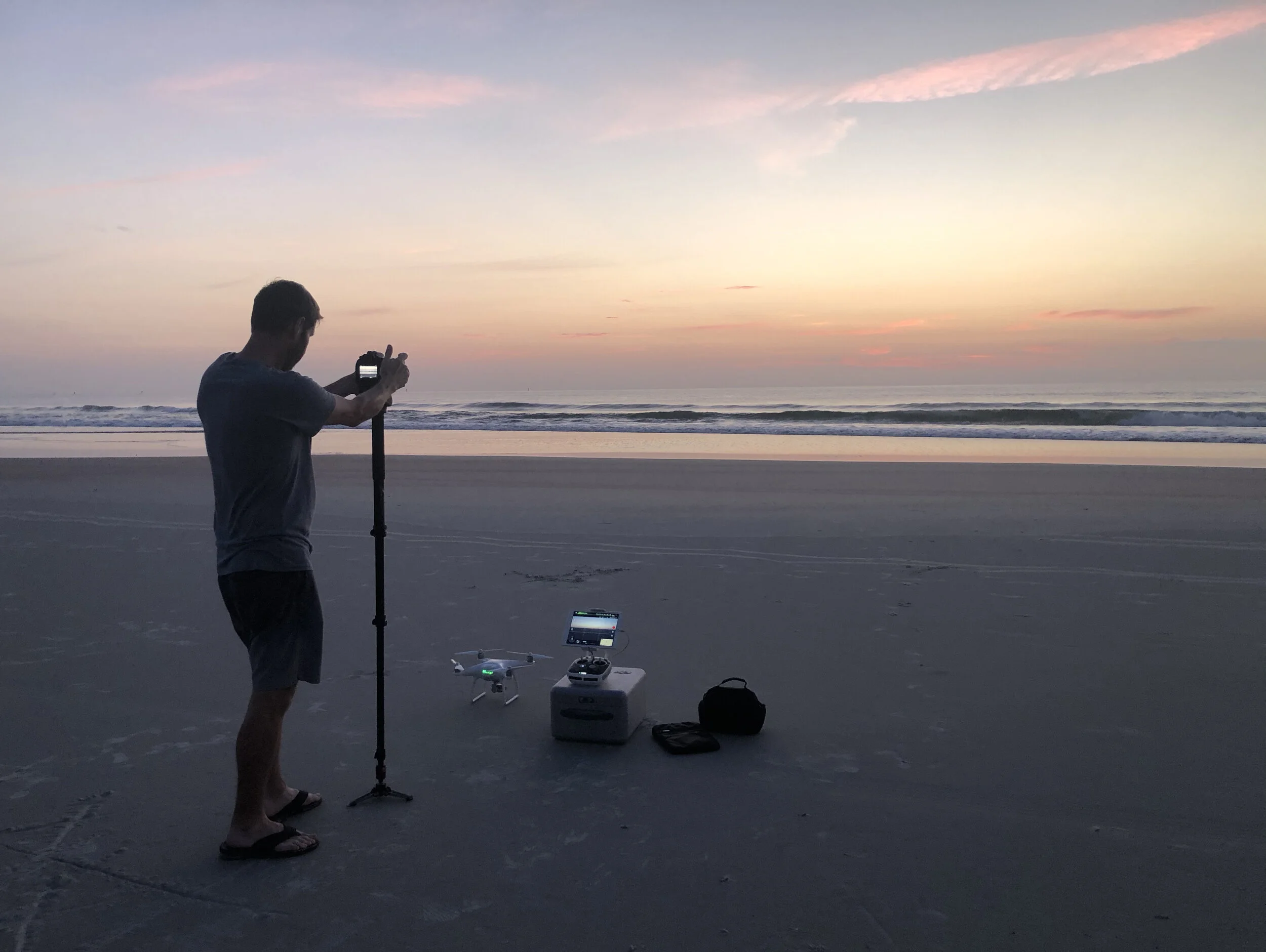 Brent standing drone set up.jpg
