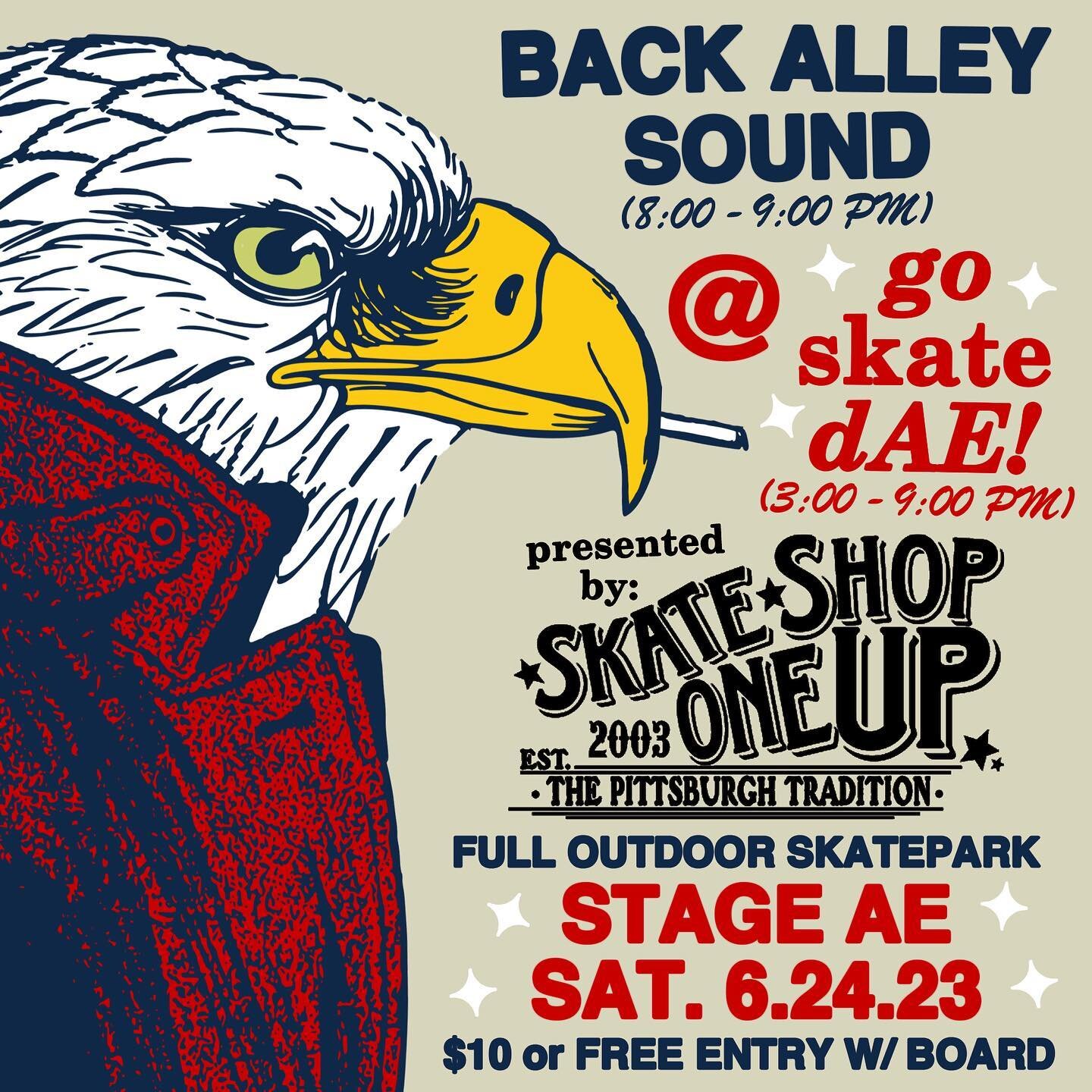 SATURDAY 6/24 you can catch our boney behinds shimmying and shaking on the outdoor stage at @stageae for the FIRST TIME thanks to the literal blessing given to us by the homies over at @oneuppgh. They&rsquo;re pulling out all the stops to show yinz t