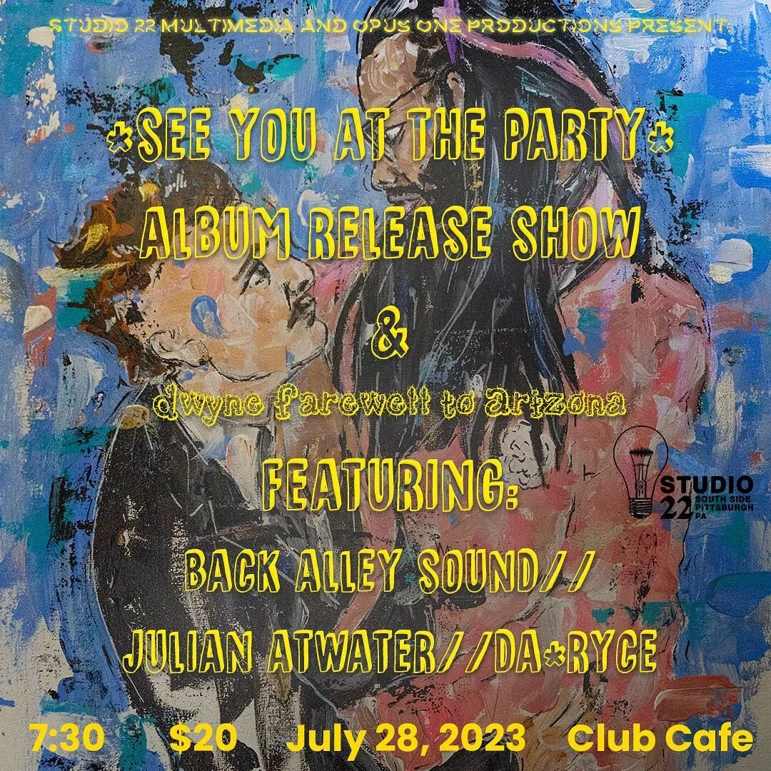 NEXT FRIDAY the minds are all gathering to celebrate @dwynethelearner and his brand new album &ldquo;See You at the Party&rdquo; that he made with @studio22mm 🥳🧠 we&rsquo;re also gonna be giving the man/myth of the hour a proper send off before he 
