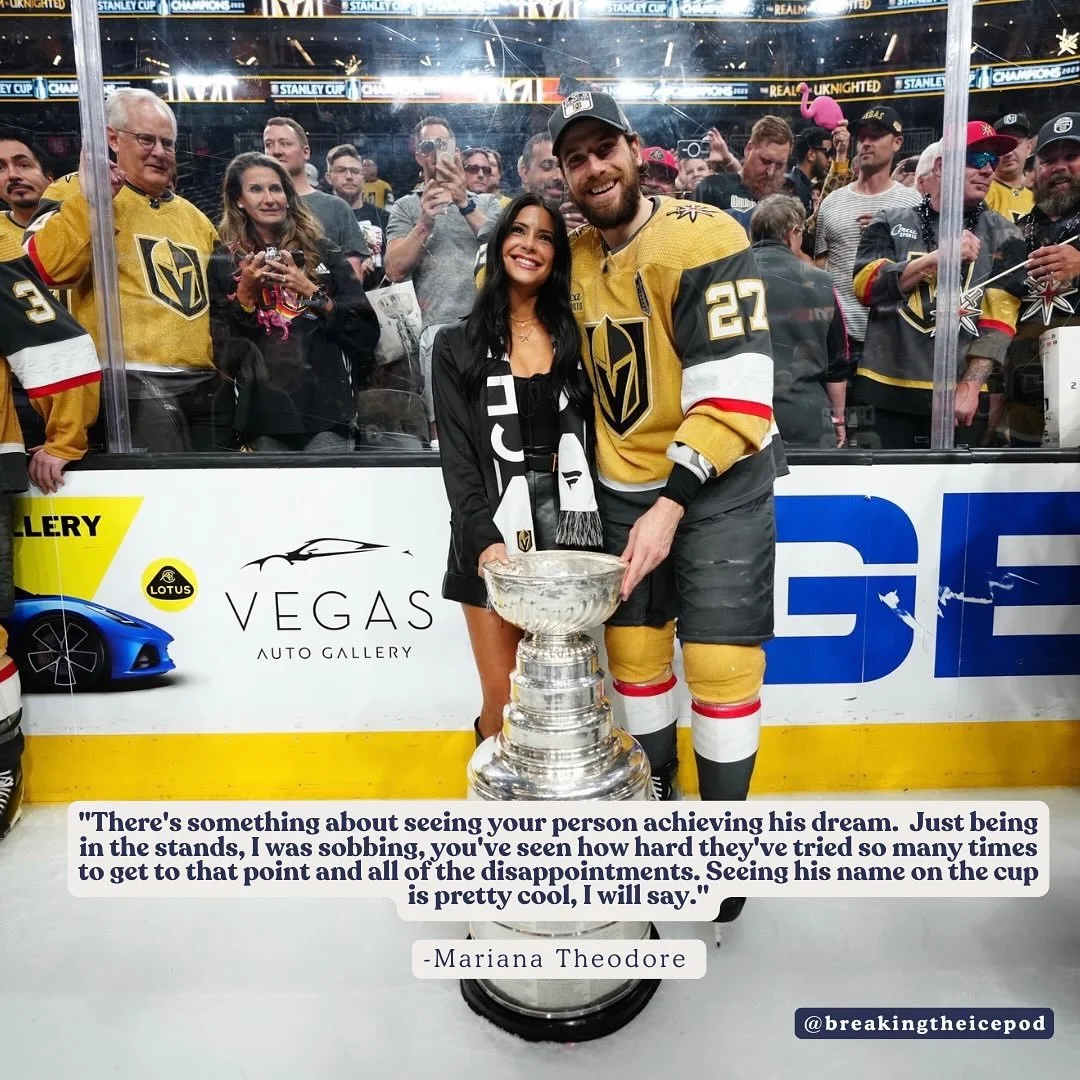 Today on the podcast, I&rsquo;m joined by Mariana Theodore, wife of Shea Theodore from the Vegas Golden Knights!

We dive into:

🏒 How they navigated the early days of a long-distance relationship.

🏒 The fun and unique traditions the wives have ev