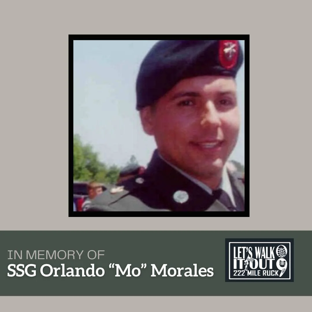 In memory of SSG Orlando Morales, who made the ultimate sacrifice on March 29., 2003. SSG Morales was assigned to A Company, 2nd Battalion, 7th Special Forces Group (Airborne), SSG Morales was killed in action during Operation Enduring Freedom in Afg