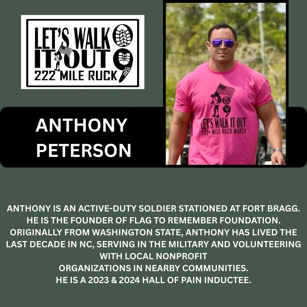CORE WALKER ALERT! 💪🇺🇸

Meet our 2026 Lead Core Walker: Hall of Painer Anthony Peterson!

Anthony has been the backbone of this program since day one&mdash;showing up EVERY year as a Core Walker or in a vital support role. His dedication to safety