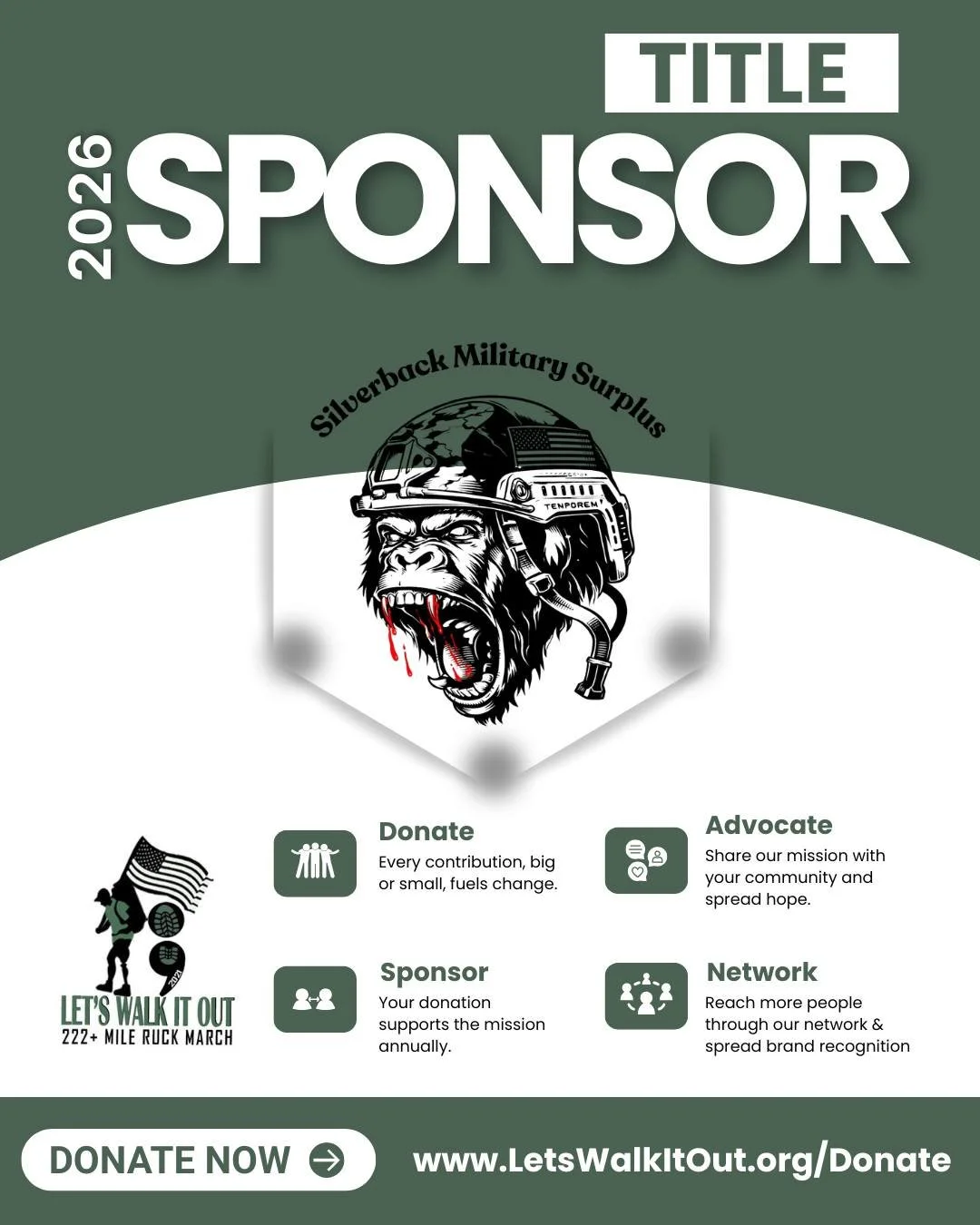 Massive THANK YOU to our outstanding 2026 Title Sponsor, Silverback Military Surplus from Fayetteville, NC! 🇺🇸🎒

As a retired military-owned powerhouse right outside Fort Bragg at 6477 Yadkin Rd, Suite C, your incredible sponsorship is helping car