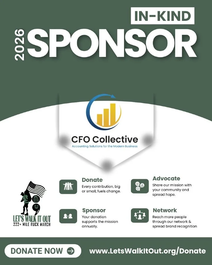 A special and heartfelt THANK YOU to our outstanding 2026 In-Kind Sponsor, The CFO Collective! 💼📊

Your generous in-kind support and expert accounting guidance have been invaluable in keeping our mission strong and sustainable. As our dedicated acc